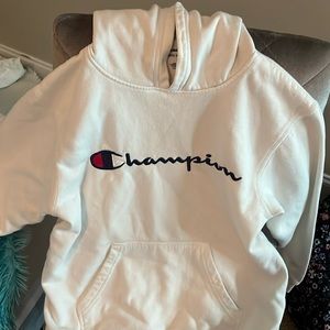 White Youth Large Champion Hoodie